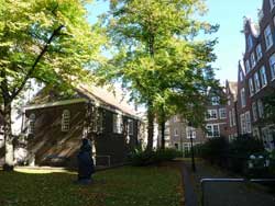 Jardins privés situés dans le béguinage d'Amsterdam