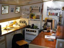 Cuisine du musée de la péniche (Houseboat museum), Amsterdam, Pays-Bas