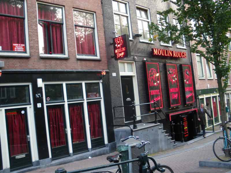 Façade du Moulin Rouge, Quartier Rouge (Red Light District), Amsterdam