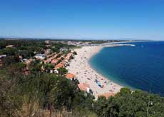 Photo de la plage du Racou et de l'entrée du port d'Argelès-sur-Mer