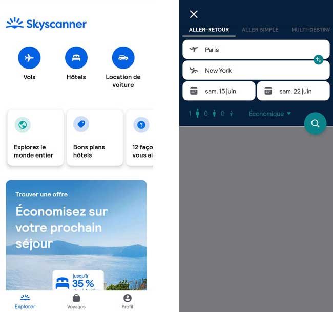 Application Skyscanner