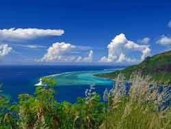 Vue sur le lagon de Moorea, Polynésie française