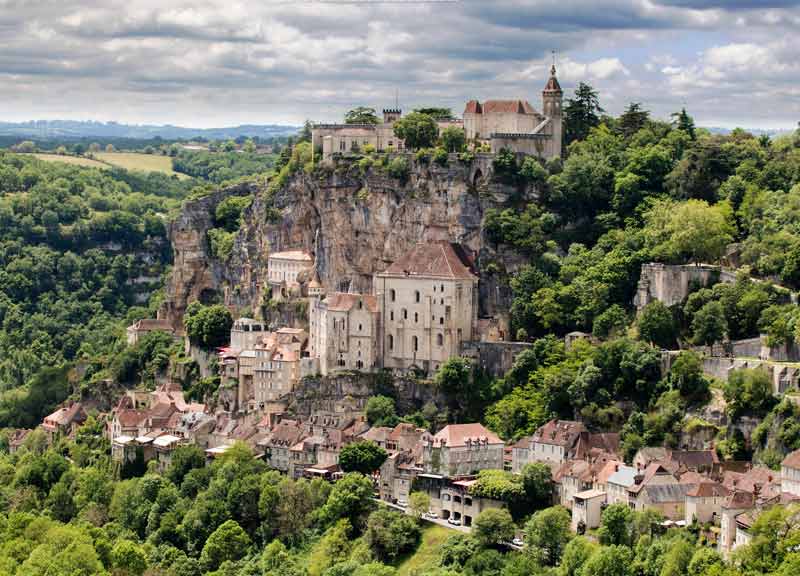 Village de Rocamadour dans le département du Lot