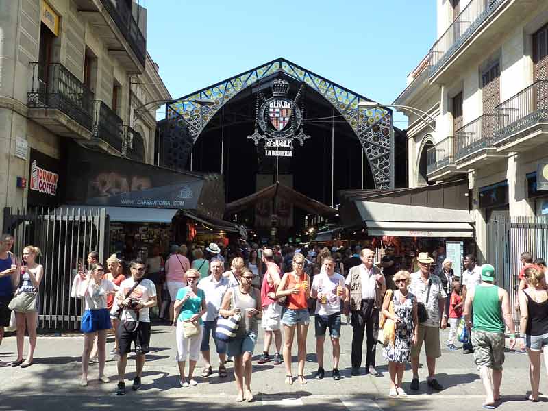 Entrée du marché couvert de la Boqueria