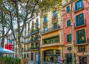 Façades centre-ville de Barcelone