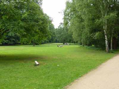 Pelouse du Tiergarten à Berlin