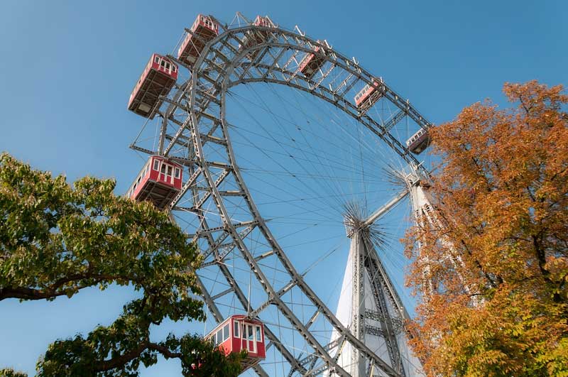 Grande roue du parc d'attractions du Prater à Vienne (Autriche)