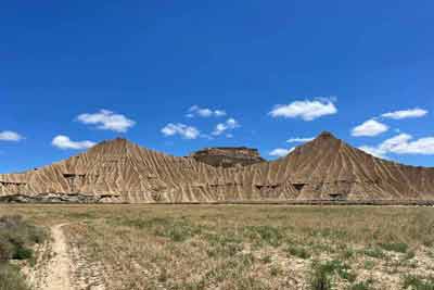 collines dans le désert de Las Bardenas Reales, à quelques kms de Tudela en Navarre (nord de l'Espagne)