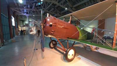 Gros plan sur l’avant de la réplique du Salmson 2A2, musée L'Envol des Pionniers (Toulouse)