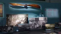 Photos en noir et blanc, naissance d’un site aéronautique à Montaudran, musée L'Envol des Pionniers (Toulouse)