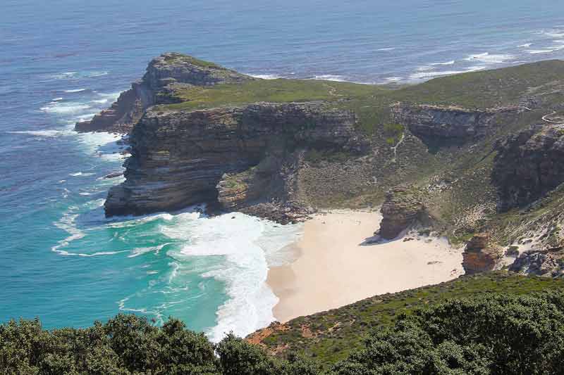 Vue sur le cap de Bonne-Espérance (Cape of Good Hope) et sur l'océan (Afrique du Sud)