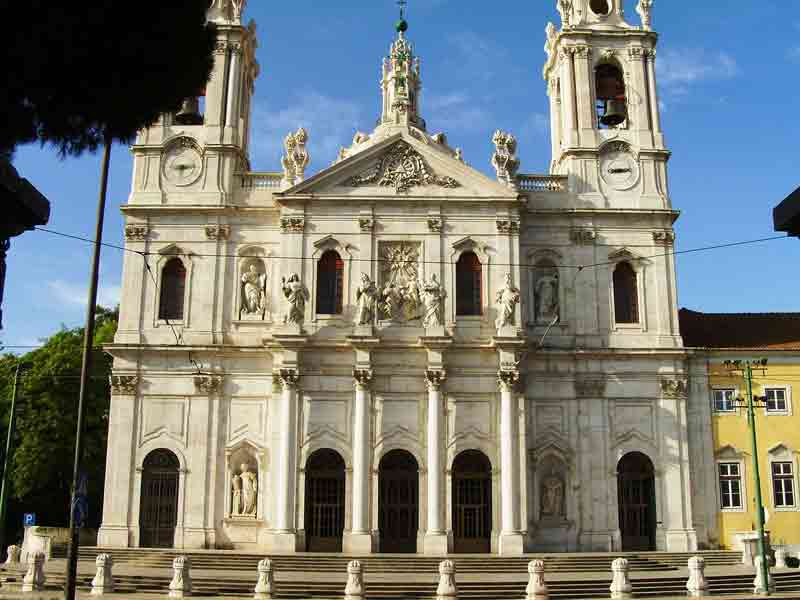 Façade de la basilique d'Estrela, Lisbonne
