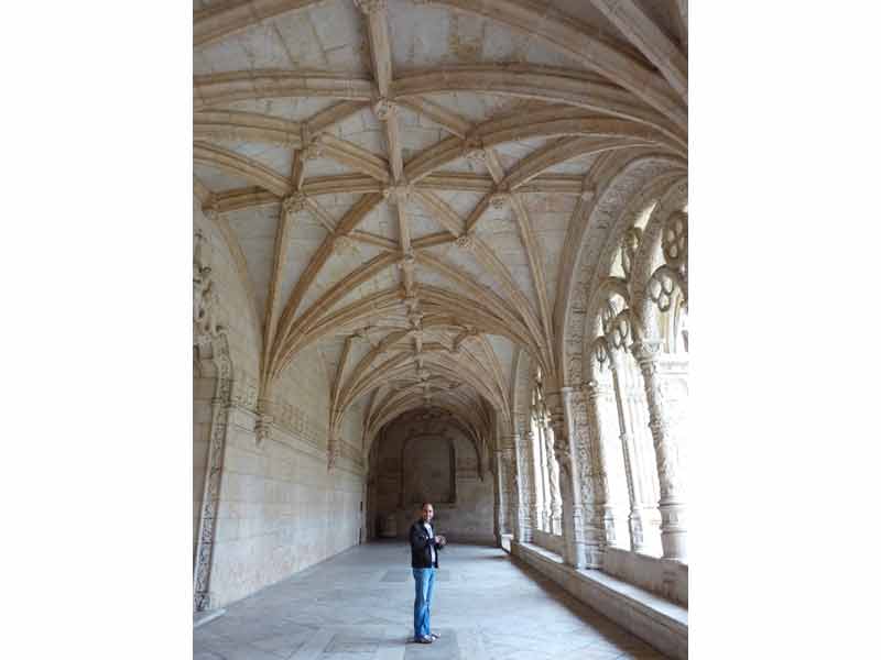 Voûtes du cloître du monastère des Hiéronymites, quartier de Belém, Lisbonne, Portugal