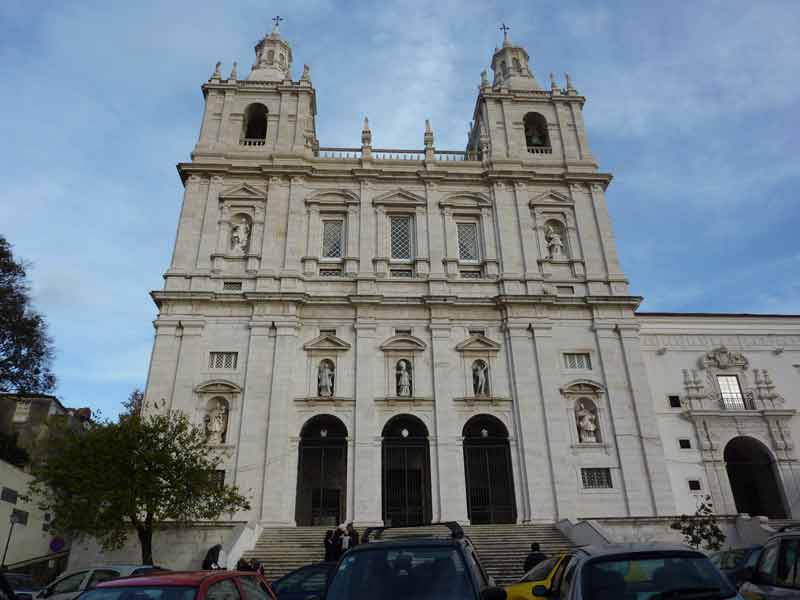 Façade du monastère Saint-Vincent de Fora à Lisbonne (Portugal)