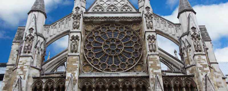 Façade de l'abbaye de Westminster