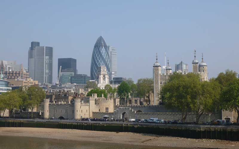 Vue sur la City depuis Southwark