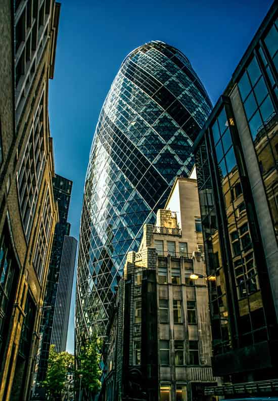 Le Gherkin dans la Cit de Londres