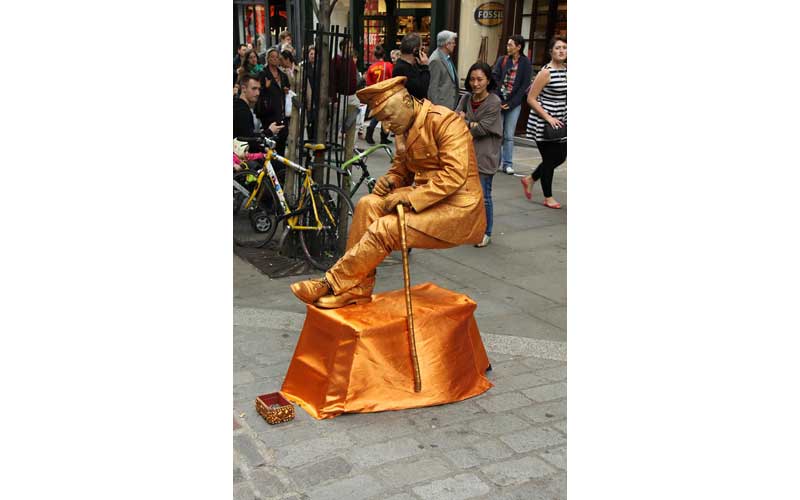 Homme statue (quartier de Covent garden)