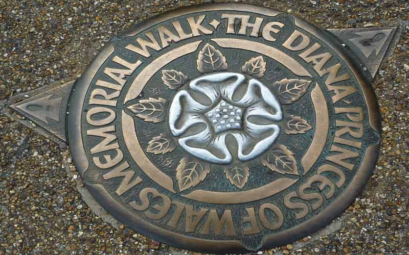 Diana Princess of Wales Memorial Walk (promenade en souvenir de la Princesse de Galles Diana)