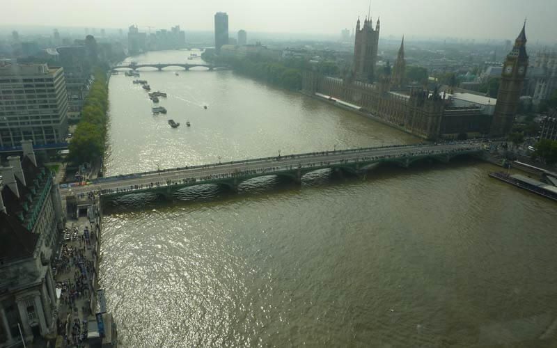Vue sur le pont de Westminster
