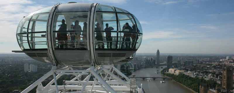 Photo prise dans une nacelle du London Eye