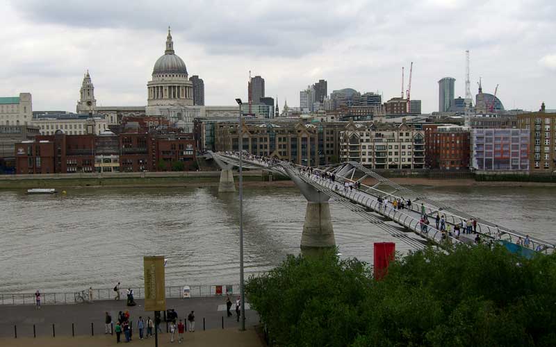 Vue sur le Millenium Bridge