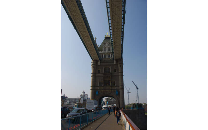 Vue sur les passerelles du Tower Bridge