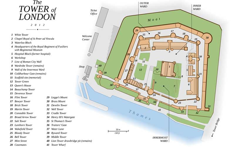 Plan de la Tour de Londres
