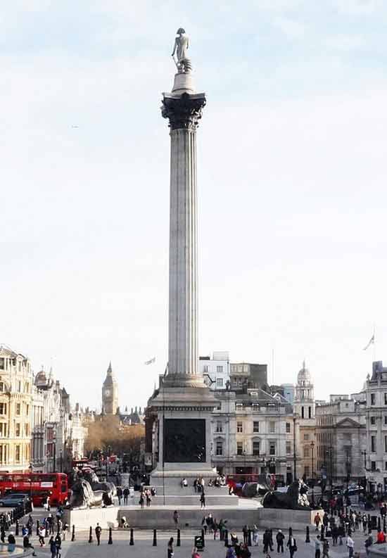 Colonne Nelson sur la place de Trafalgar