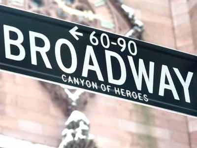 Panneau de Broadway, canyon of heroes, New York