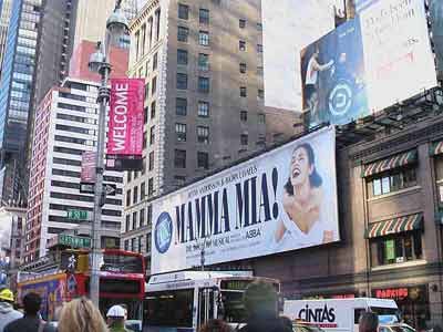 Affiche MAMMA MIA ! sur Broadway à New York