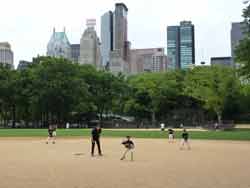 Match de baseball à Central Park