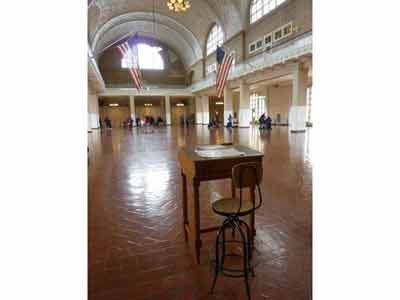 Bureau des entrées dans le musée de l’immigration, Ellis Island, New York