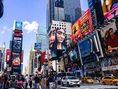 Panneaux publicitaires géants, Times Square, New York