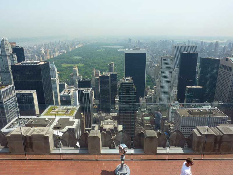 Photo de la plateforme du Top of the Rock et de Central Park