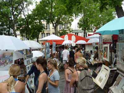 Portraitistes sur la place du Tertre