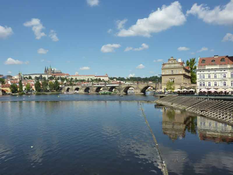 Vue sur le pont Charles, Prague