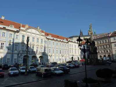 Palais Liechtenstein sur la place Malostranské qui abrite l'Académie des Arts du Spectacle de Prague