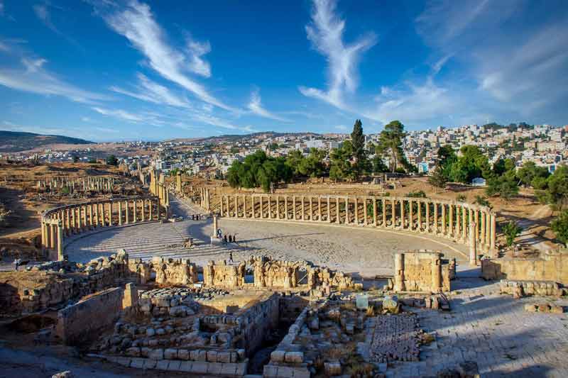 Forum ovale au sud de l'ancienne cité, Jerash, Jordanie