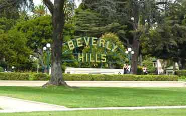 panneau Beverly Hills au Beverly Gardens Park