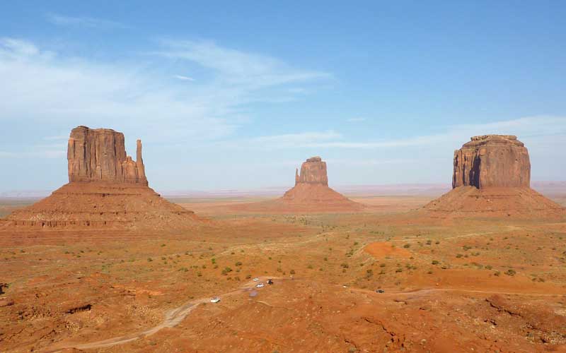 Panorama de Monument Valley depuis le visitor center