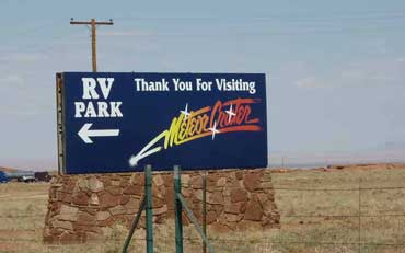 Panneau Meteor Crater