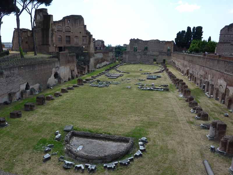 Stadium de la Domus Augustana, Palatin, Rome