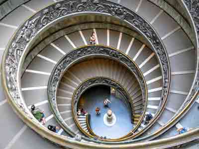 Escaliers des musées du Vatican (Rome)