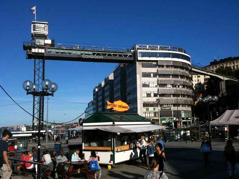 Ascenseur Katarina (Katarinahissen) depuis la station de métro Slussen