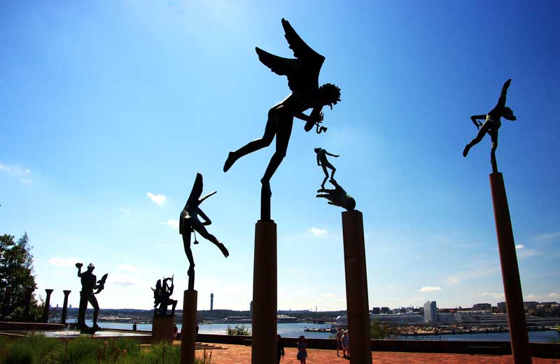 Jardin de sculptures du musée d'art Millesgården situé sur l'île de Lidingö