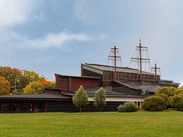 Bâtiment du musée Vasa (vasamuseet) vu depuis l'extérieur