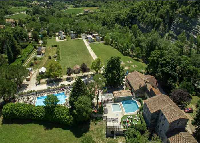 Vue arienne du camping Medrose
