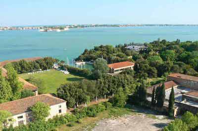 Vue sur les alentours de Venise depuis le campanile de San Giorgio Maggiore