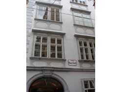 Façade la maison de Mozart à Vienne (Autriche)